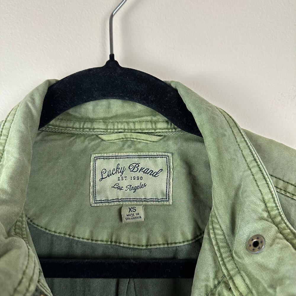 Lucky Brand Utility Jacket Womens Size XS Military Cargo Gorpcore Safari Outdoor - Picture 7 of 14